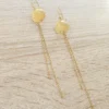Long-length 18K gold plated seashell earrings - Image 3