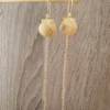 Long-length 18K gold plated seashell earrings - Image 4