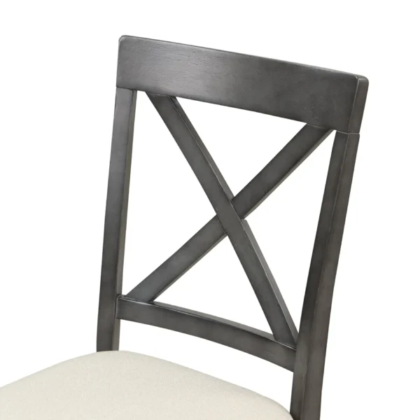 5 Pieces Dining Table and Chairs Set for 4 Persons, Kitchen Room Solid Wood Table with 4 Chairs - Image 15