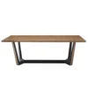 86.61" Dining Table Mid-Century Modern Rectangle MDF Kitchen Table for Dining Room Balcony Cafe Bar Conference.Walnut.