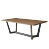 86.61" Dining Table Mid-Century Modern Rectangle MDF Kitchen Table for Dining Room Balcony Cafe Bar Conference.Walnut. - Image 2