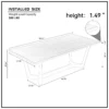 86.61" Dining Table Mid-Century Modern Rectangle MDF Kitchen Table for Dining Room Balcony Cafe Bar Conference.Walnut. - Image 7
