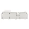 109*57" Modern Sectional Cloud Sofa with Console,USB charger,Reading Light,Cup Holder,Wide Seat,4 Seat Chenille Modular Couch,Storable Indoor Funiture for Living Room,Apartment,2 Colors - Image 15