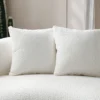 102'' 5-Seater Boucle Sofa Modern Sectional Half Moon Leisure Couch Curved Sofa Teddy Fleece Velet WHITE - Image 4