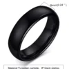 Jet Black Genuine Tungsten Ring - Image 2
