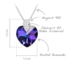 Silver Heliotrope Swarovski Crystal Heart Necklace - Image 2