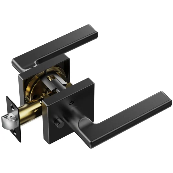 Privacy Door Handle 10 PCS Matte Black Square Door Lever Interior Reversible - Image 8