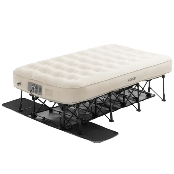 VEVOR Air Mattress with Frame, Inflatable 1 Person Camping Cot with Built-in Pump, Portable Folding Air Beds Supports 300 lbs, Blow Up Anywhere Bed for Guests Camping Travel Indoor & Outdoor Use - Image 10