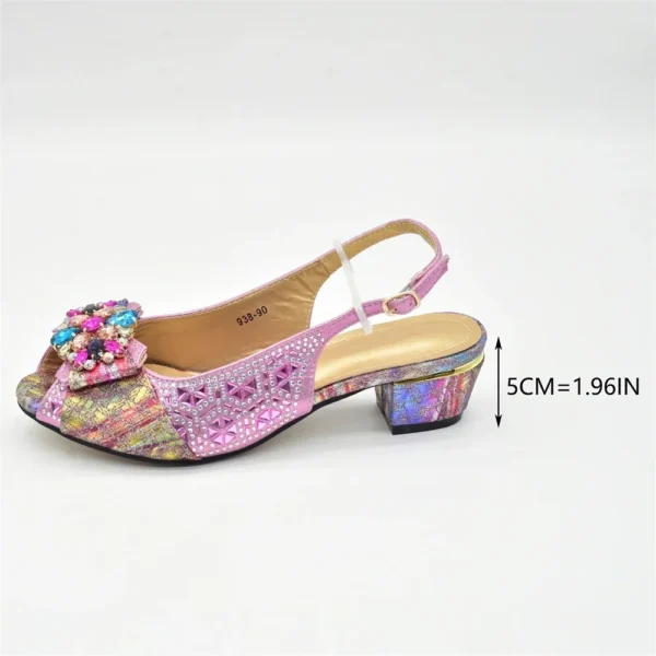 Fashion Italian Shoe and Bag Set Designer Women 2025 African Ladies Shoes and Bags Decorated with Rhinestone Wedding Women Pumps - Image 3