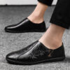 Business Leather Shoes Middle-aged Dad Shoes Breathable Peas Shoes - Image 4