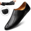 Business Leather Shoes Middle-aged Dad Shoes Breathable Peas Shoes - Image 2