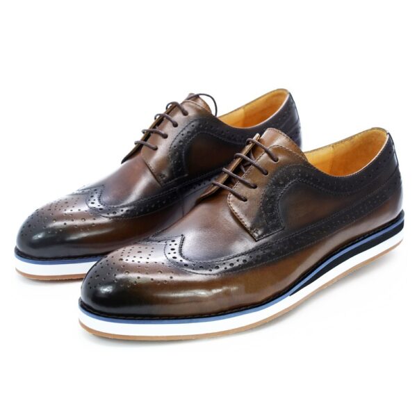 European And American Casual Business Flat Leather Shoes Leather Men's Shoes - Image 5