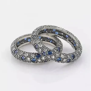 Starry Night Ring With Sapphire Crystals