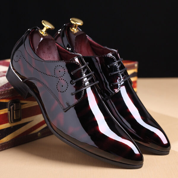 Personality Youth Leather Shoes Trend Wedding Shoes - Image 3