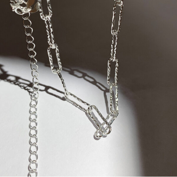 New Women's Niche Design S925 Silver Geometric Ring Necklace Trendy Jewelry Party Birthday Gift - Image 5
