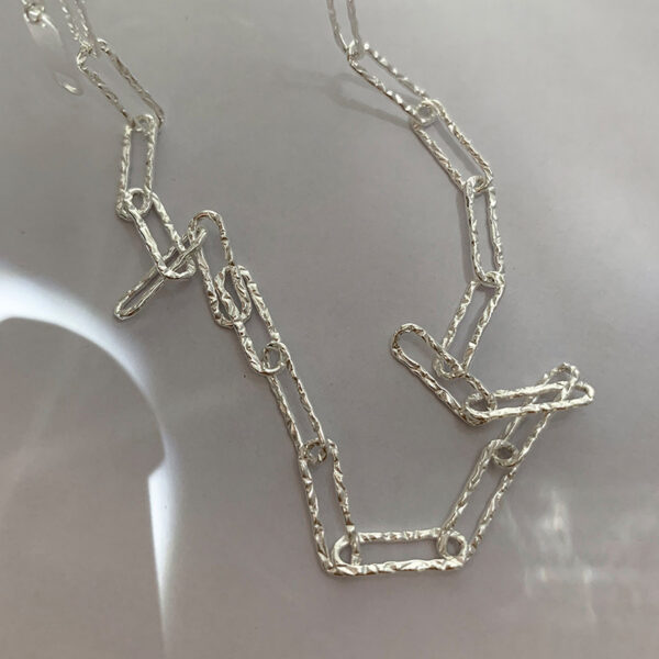 New Women's Niche Design S925 Silver Geometric Ring Necklace Trendy Jewelry Party Birthday Gift - Image 3