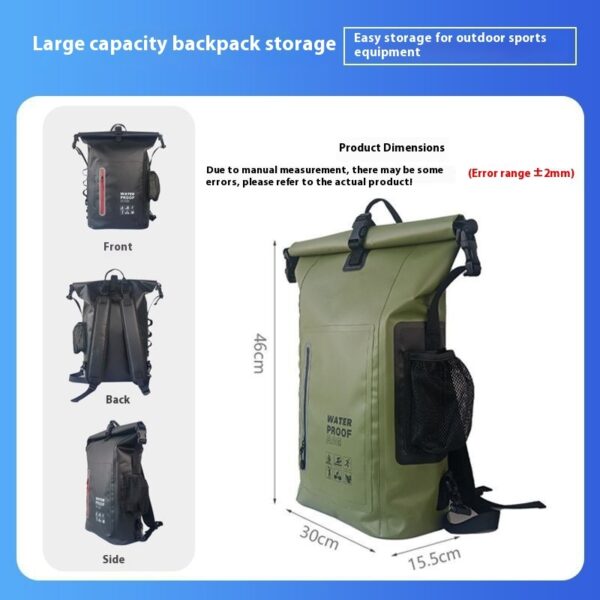 PVC Backpack Outdoor Sports Waterproof Bag Mountaineering Camping - Image 3