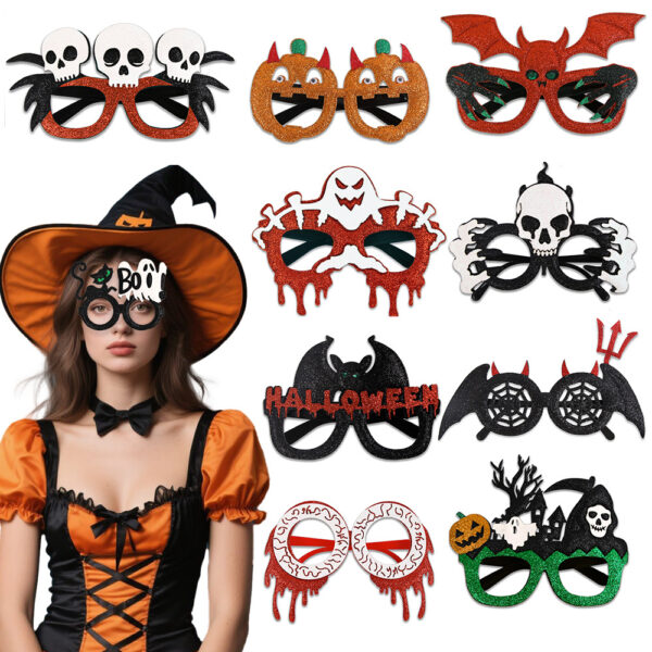 Halloween Pumpkin Glasses Decoration