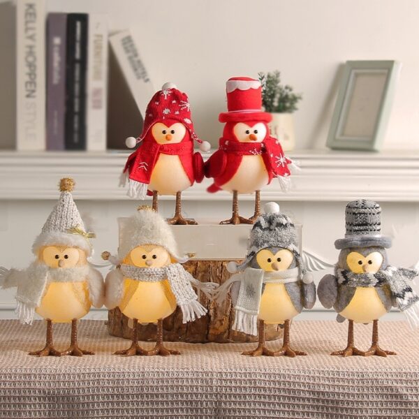 Jingchen Christmas Luminous Bird Christmas Gift Table Decorative Ornaments - Image 2