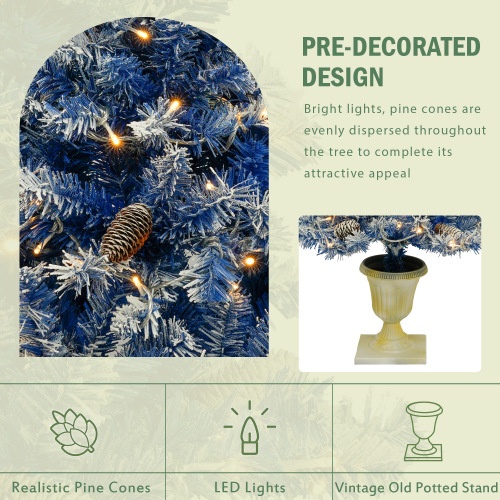 Pre-lit Christmas Tree Artificial Christmas 4-piece Set - Image 8