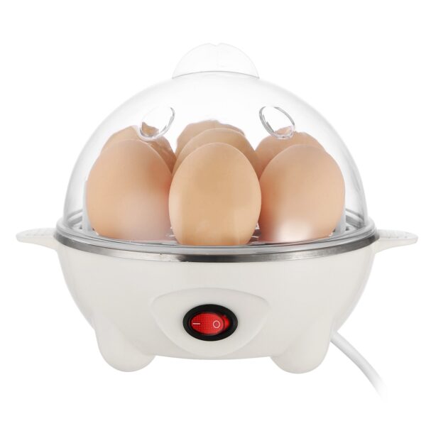 1Pc Electric Egg Cooker 7-Capacity Hard-Boiled Egg Maker With Auto-Off Measuring Cup For Hard Boiled Steamed Vegetables Seafood Dumplings - Image 3
