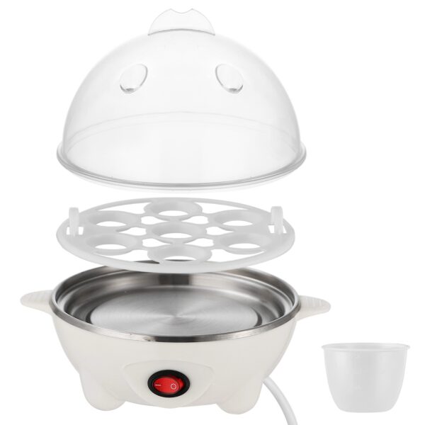 1Pc Electric Egg Cooker 7-Capacity Hard-Boiled Egg Maker With Auto-Off Measuring Cup For Hard Boiled Steamed Vegetables Seafood Dumplings - Image 10