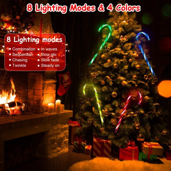 Solar Christmas Candy Cane Light IP55 Waterproof Stake Light Lamp For Patio Yard Garden Pathway Outdoor Christmas Decorative Light - Image 4