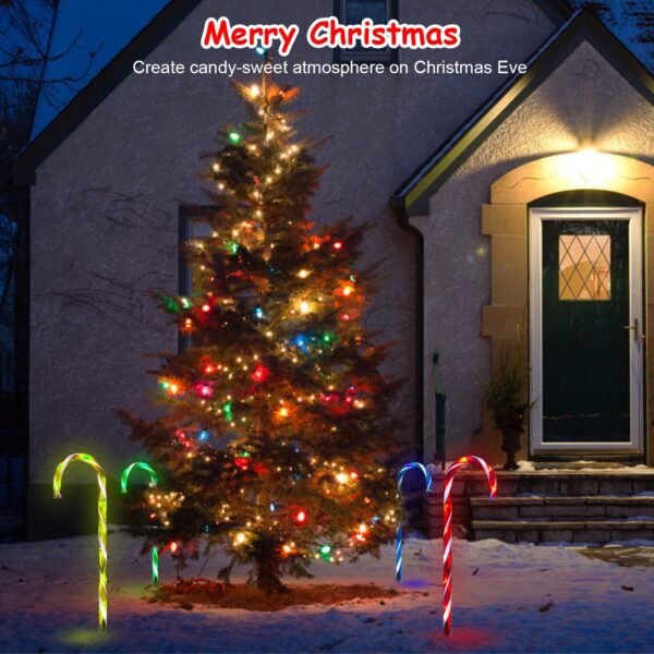 Solar Christmas Candy Cane Light IP55 Waterproof Stake Light Lamp For Patio Yard Garden Pathway Outdoor Christmas Decorative Light - Image 9