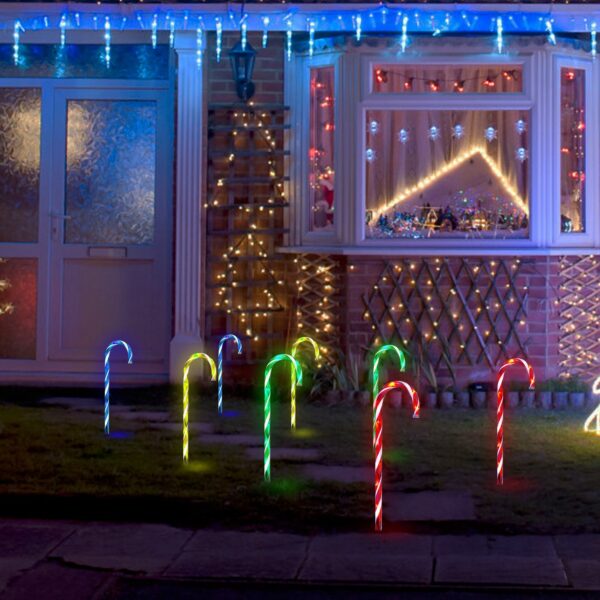 Solar Christmas Candy Cane Light IP55 Waterproof Stake Light Lamp For Patio Yard Garden Pathway Outdoor Christmas Decorative Light - Image 8