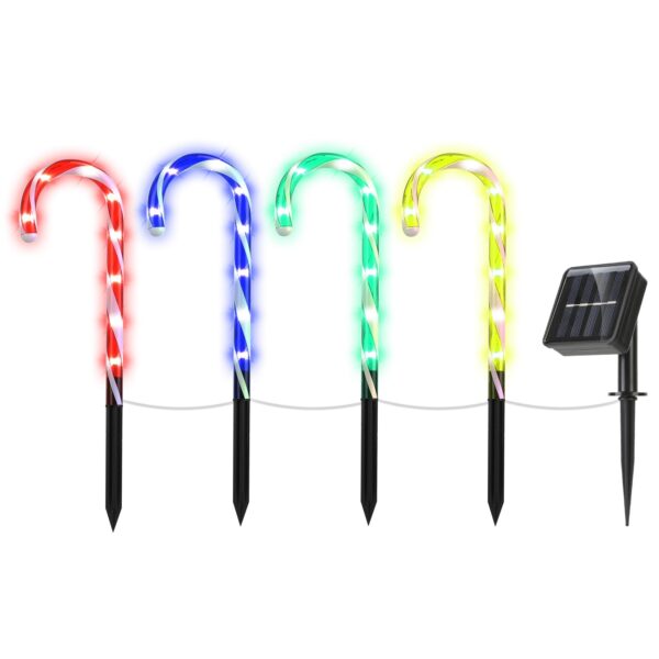 Solar Christmas Candy Cane Light IP55 Waterproof Stake Light Lamp For Patio Yard Garden Pathway Outdoor Christmas Decorative Light - Image 3