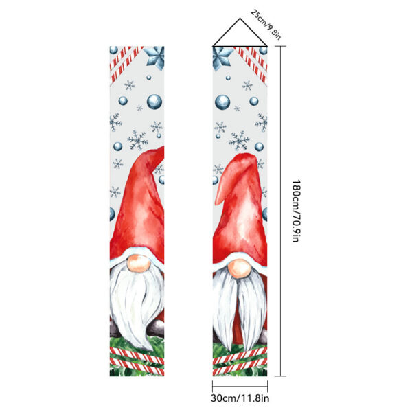 Christmas Couplet Old Man Nutcracker Snowman Christmas Decoration Flag - Image 8