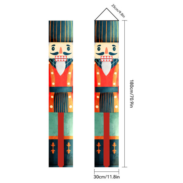 Christmas Couplet Old Man Nutcracker Snowman Christmas Decoration Flag - Image 5