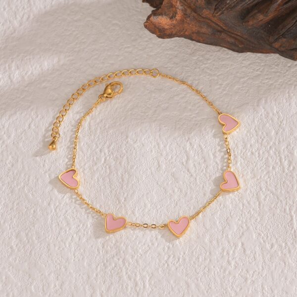 Ins Love Bracelet  Stainless Steel Dripping Heart Bracelet Fashion Valentine's Day Jewelry Gift - Image 2