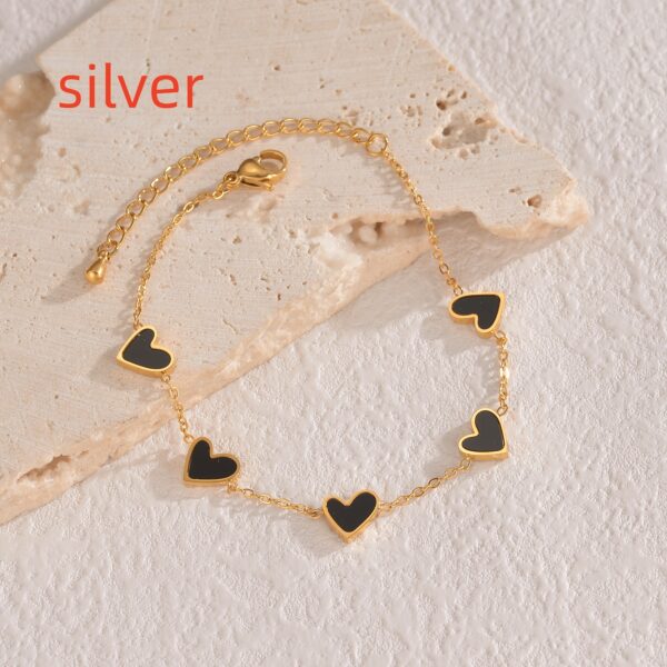 Ins Love Bracelet  Stainless Steel Dripping Heart Bracelet Fashion Valentine's Day Jewelry Gift - Image 4