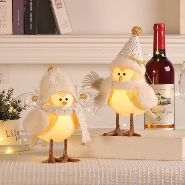 Jingchen Christmas Luminous Bird Christmas Gift Table Decorative Ornaments - Image 8