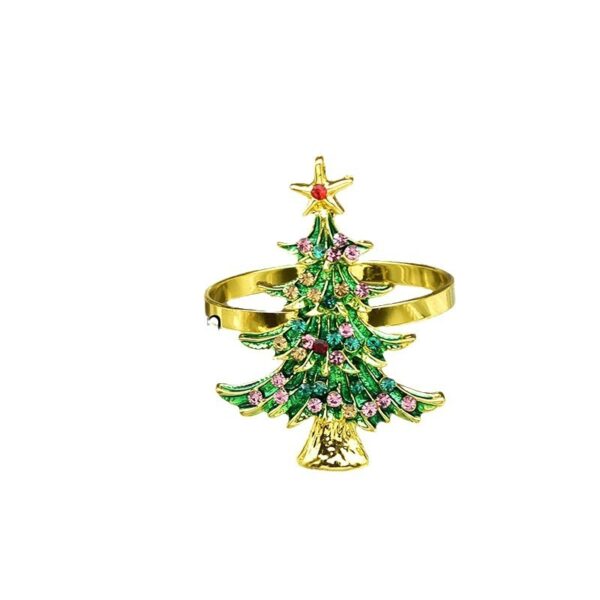 Christmas Upscale Western Restaurant Christmas Tree Napkin Buckle - Image 2