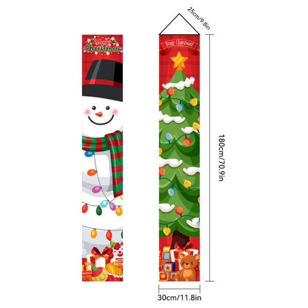 Christmas Couplet Old Man Nutcracker Snowman Christmas Decoration Flag - Image 6
