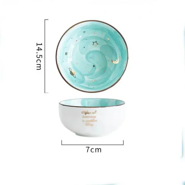 Ceramic Breakfast Salad Bowl With Cute Eating Bowl - Image 4