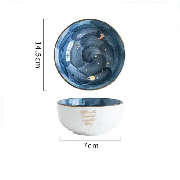 Ceramic Breakfast Salad Bowl With Cute Eating Bowl - Image 5