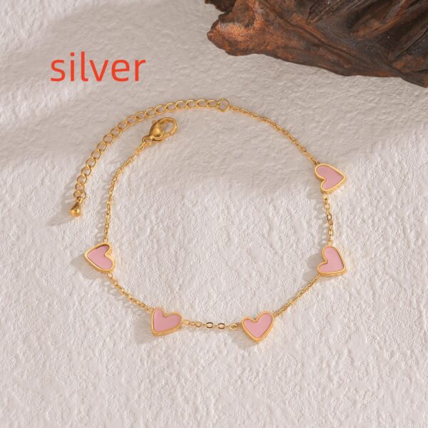 Ins Love Bracelet  Stainless Steel Dripping Heart Bracelet Fashion Valentine's Day Jewelry Gift - Image 5