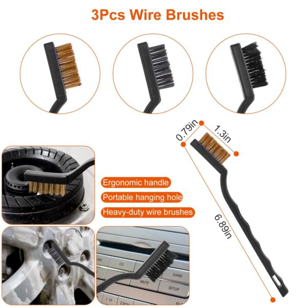 26Pcs Car Detailing Brush Kit Exterior Interior Car Cleaning Set Drill Brush Set Car Buffing Sponge Pads Kit For Cleaning Automobile Interior Exterior Wheels Dashboard - Image 3