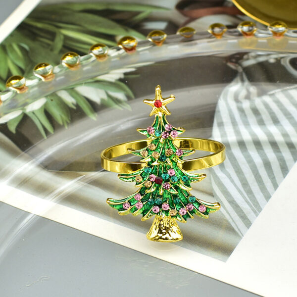 Christmas Upscale Western Restaurant Christmas Tree Napkin Buckle - Image 3