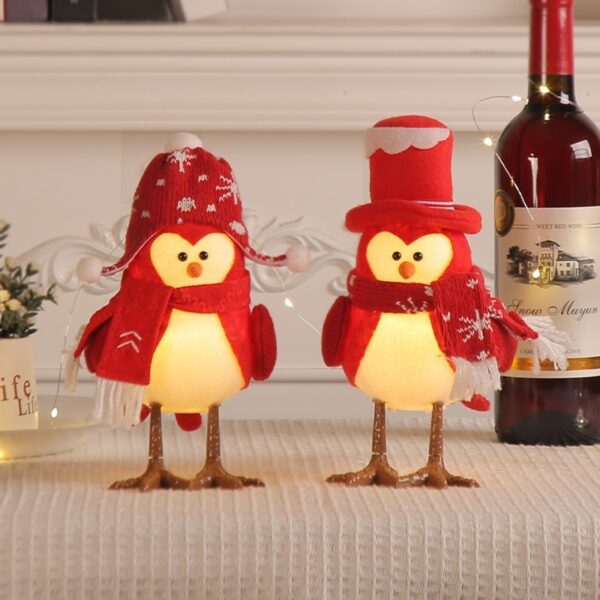 Jingchen Christmas Luminous Bird Christmas Gift Table Decorative Ornaments - Image 3