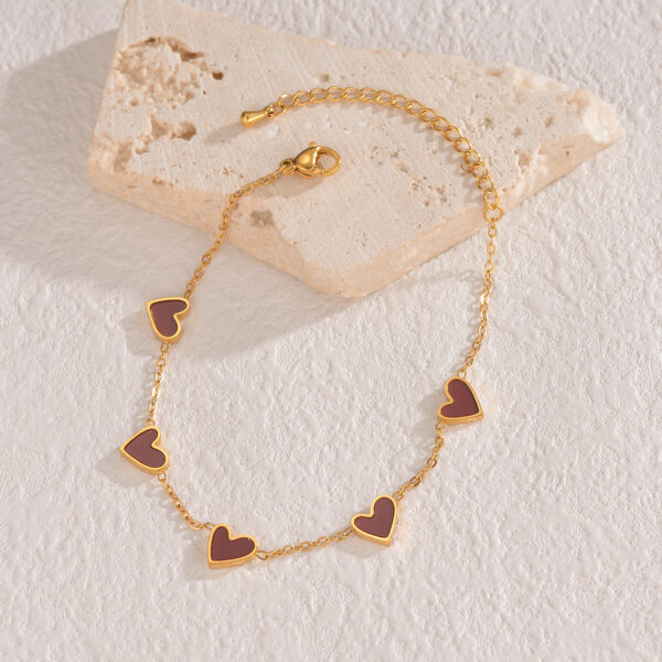 Ins Love Bracelet  Stainless Steel Dripping Heart Bracelet Fashion Valentine's Day Jewelry Gift - Image 9