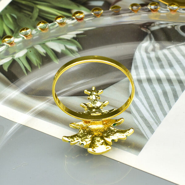Christmas Upscale Western Restaurant Christmas Tree Napkin Buckle - Image 4