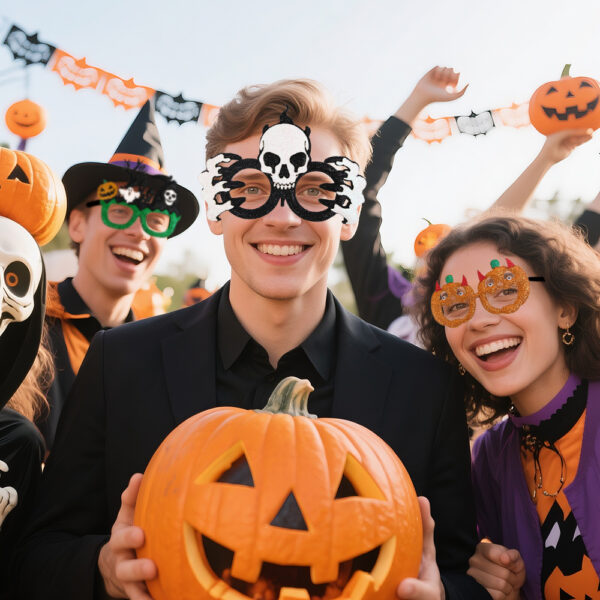 Halloween Pumpkin Glasses Decoration - Image 2