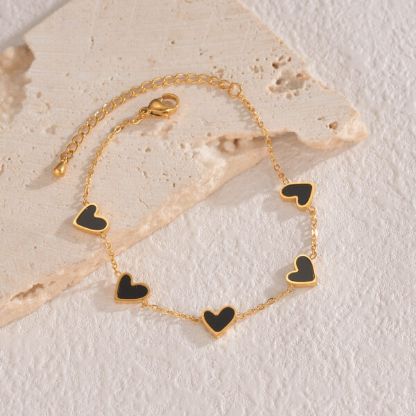 Ins Love Bracelet  Stainless Steel Dripping Heart Bracelet Fashion Valentine's Day Jewelry Gift - Image 8