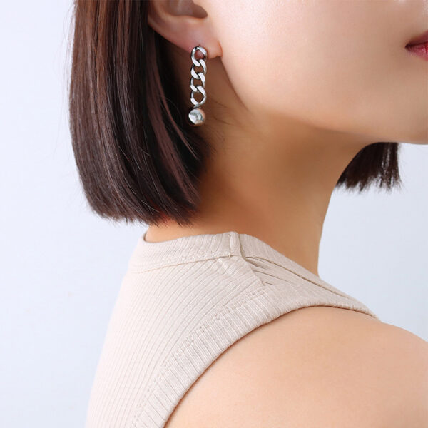 Christmas Ornaments Chain Steel Ball Earrings - Image 7