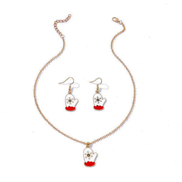Christmas Ornaments Snowman Boots Earrings Necklace - Image 2