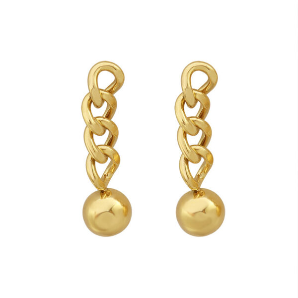 Christmas Ornaments Chain Steel Ball Earrings - Image 10